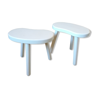 Pair of white stools