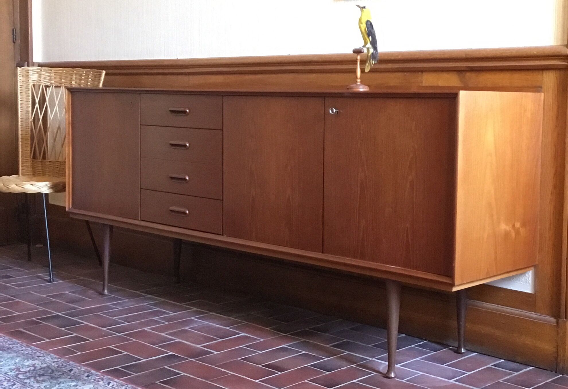 Scandinavian sideboard in teak design