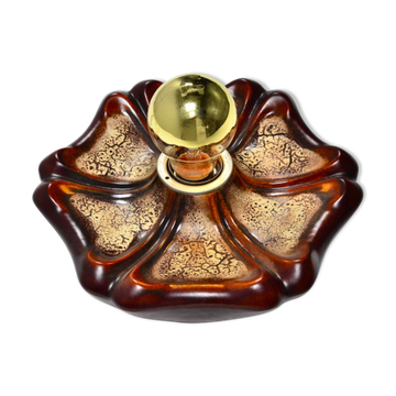 Pan Leuchten 1970 ceramic Fat Lava wall applique