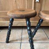 Duo of tripod stools