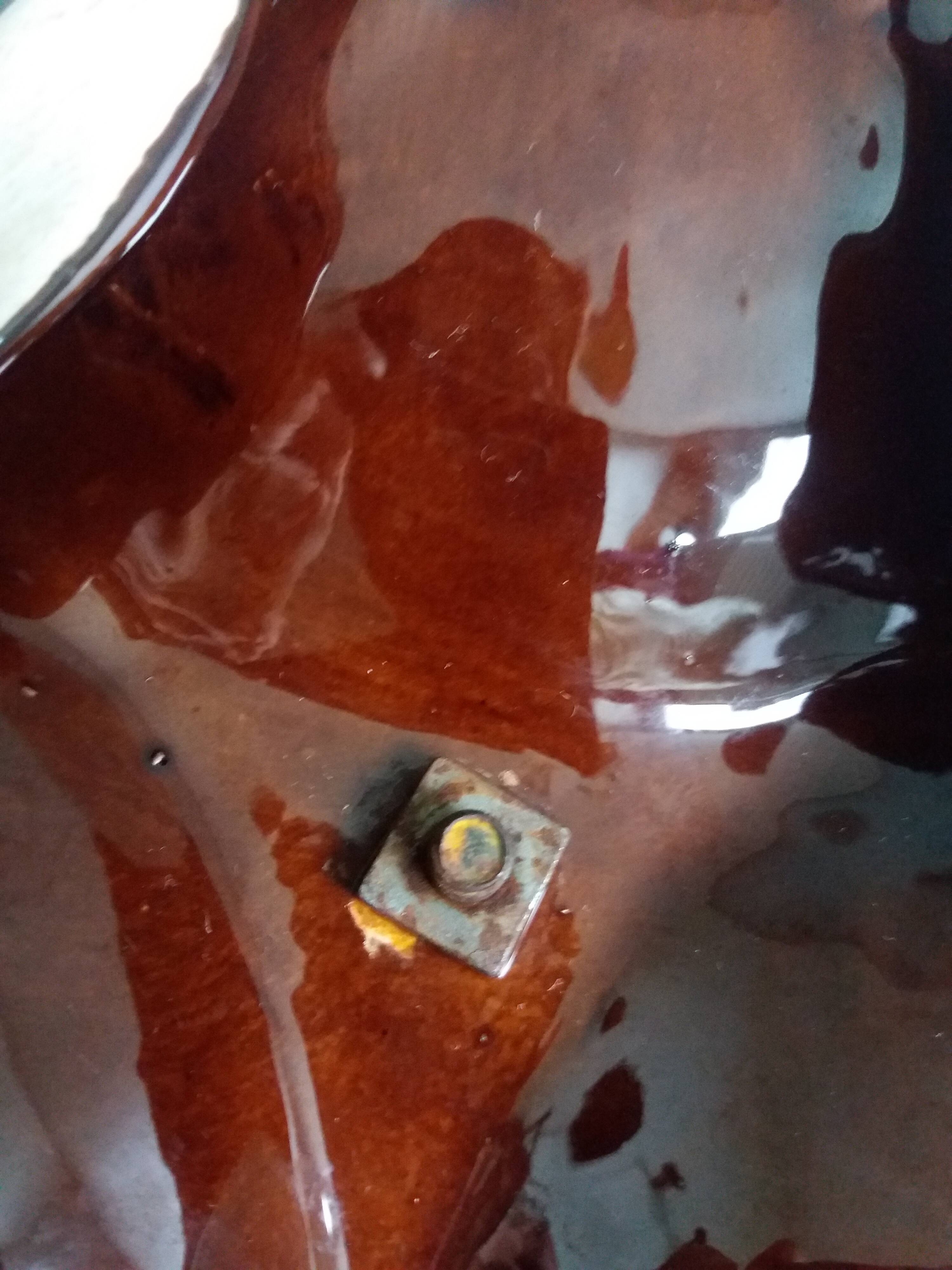 Vallauris presentation dish in flamed ceramic