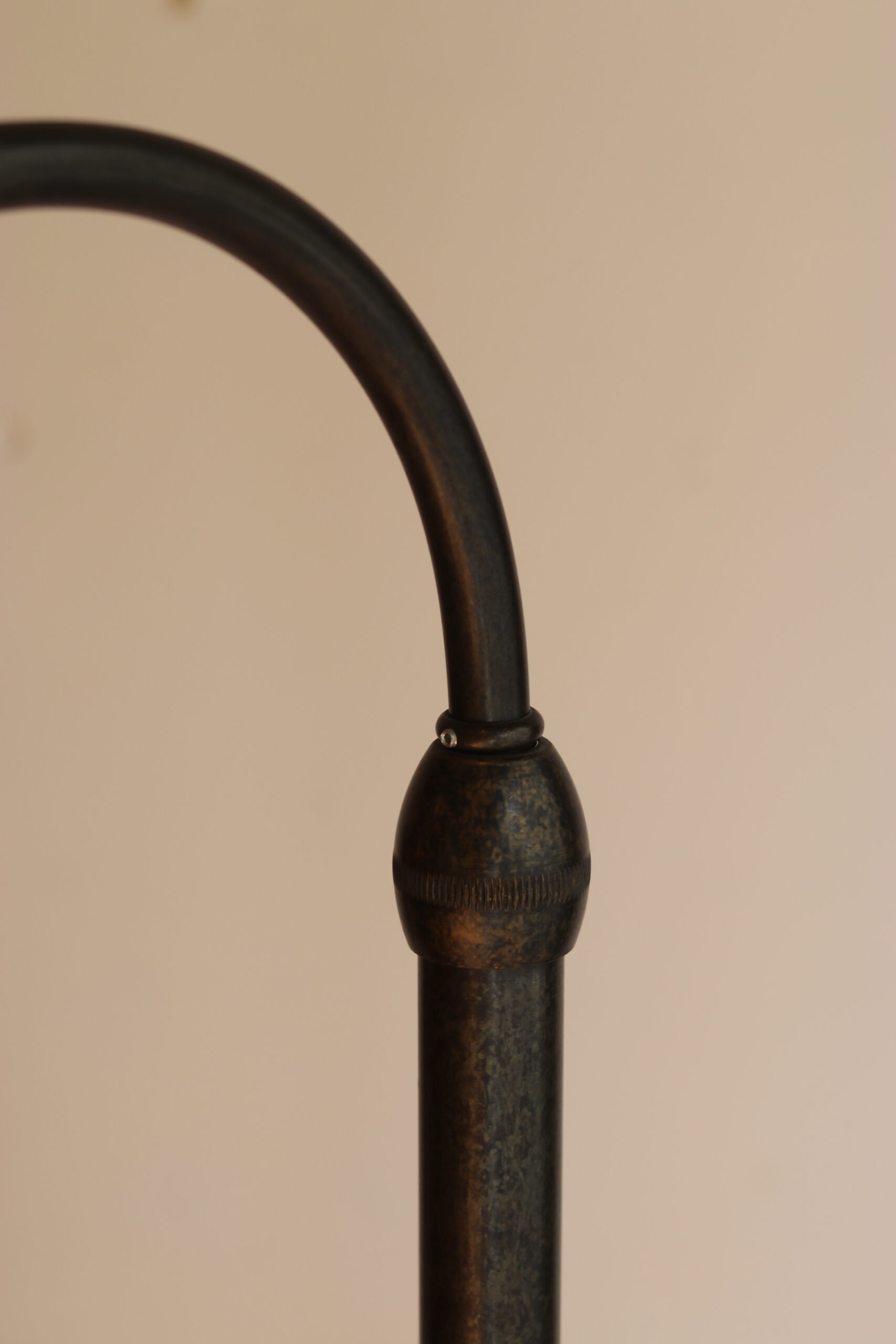 Adjustable floor lamp in patinated metal, 1970s