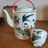 Vintage tea set and basket