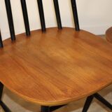 Set of 4 vintage wooden chairs, 1960.