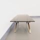 Vintage glass and chromed metal coffee table from the 70s