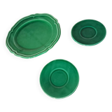 Set of 3 ceramic plates from Vallauris signed Cerenne vintage 60s