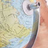 Barren luminous earth globe