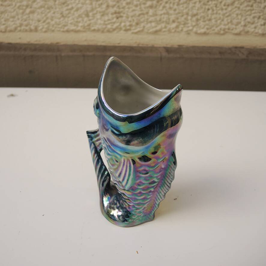 Antique porcelain fish pitcher