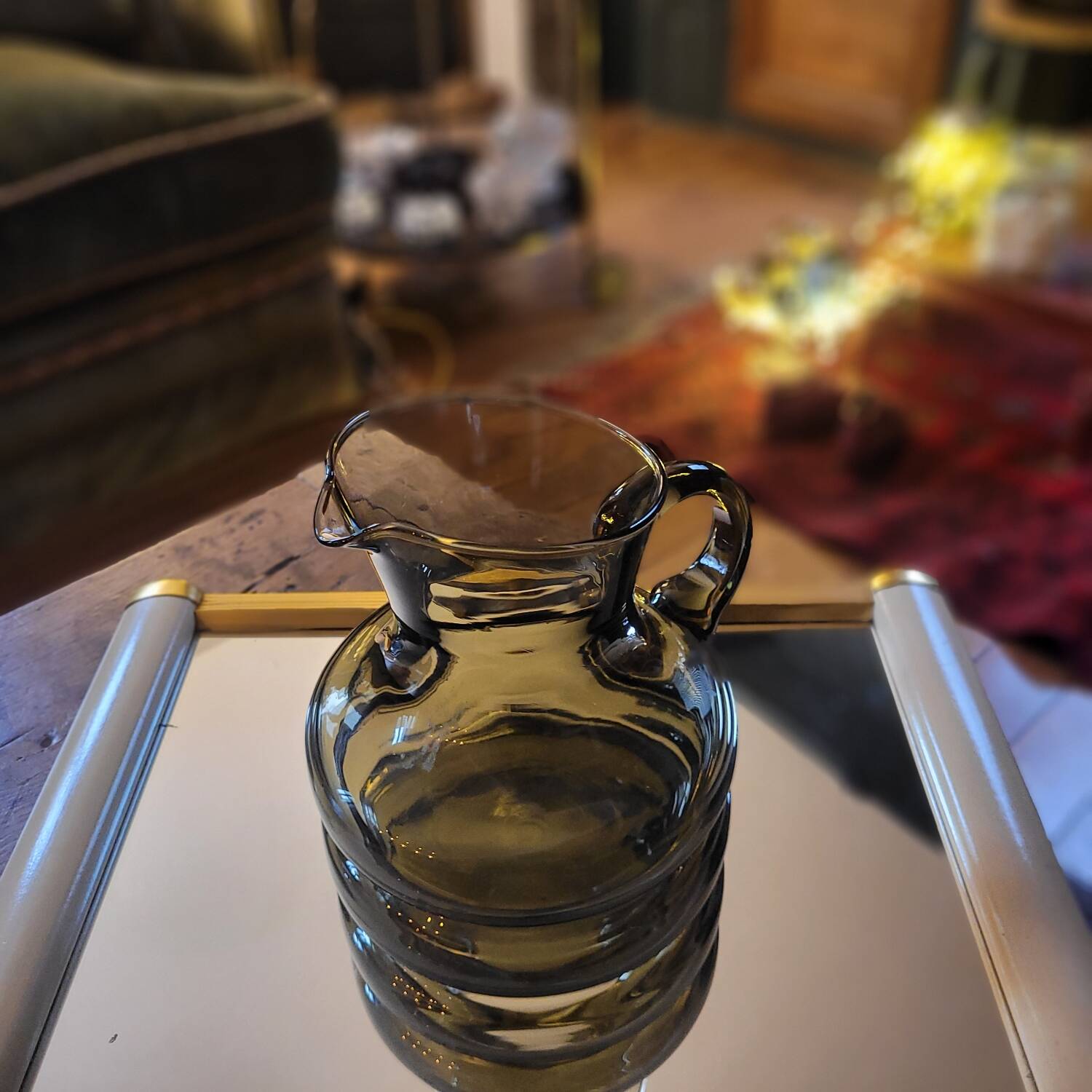 Smoked glass pitcher – 1970s