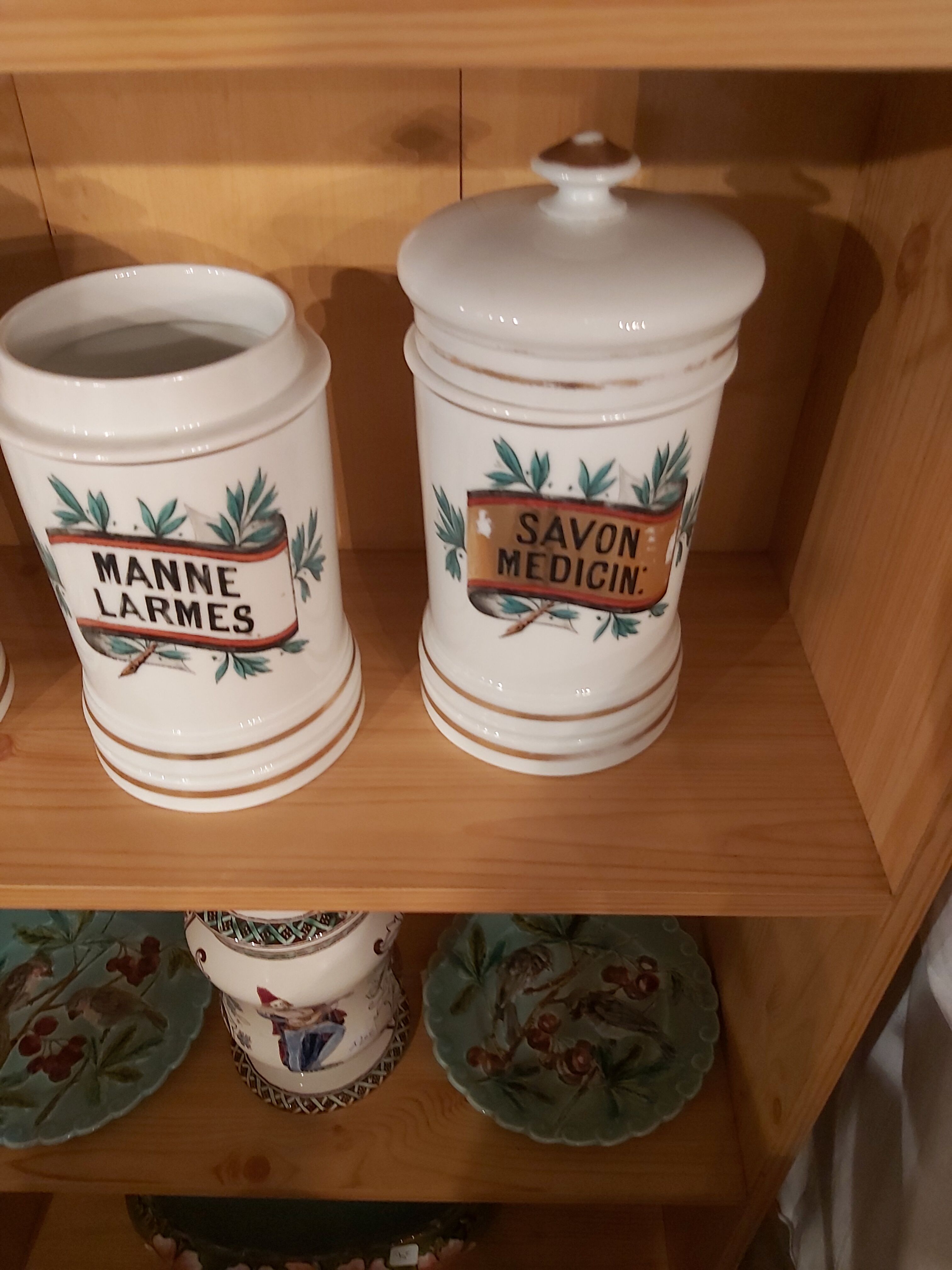 Lot of old medicine jars