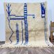 Handmade traditional natural wool rug size 3/4 m