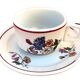 Pyroblan Porcelain Coffee Cup / Saucer Sarreguemines France