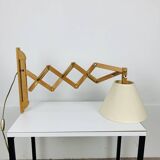 60s accordion wall light, pine