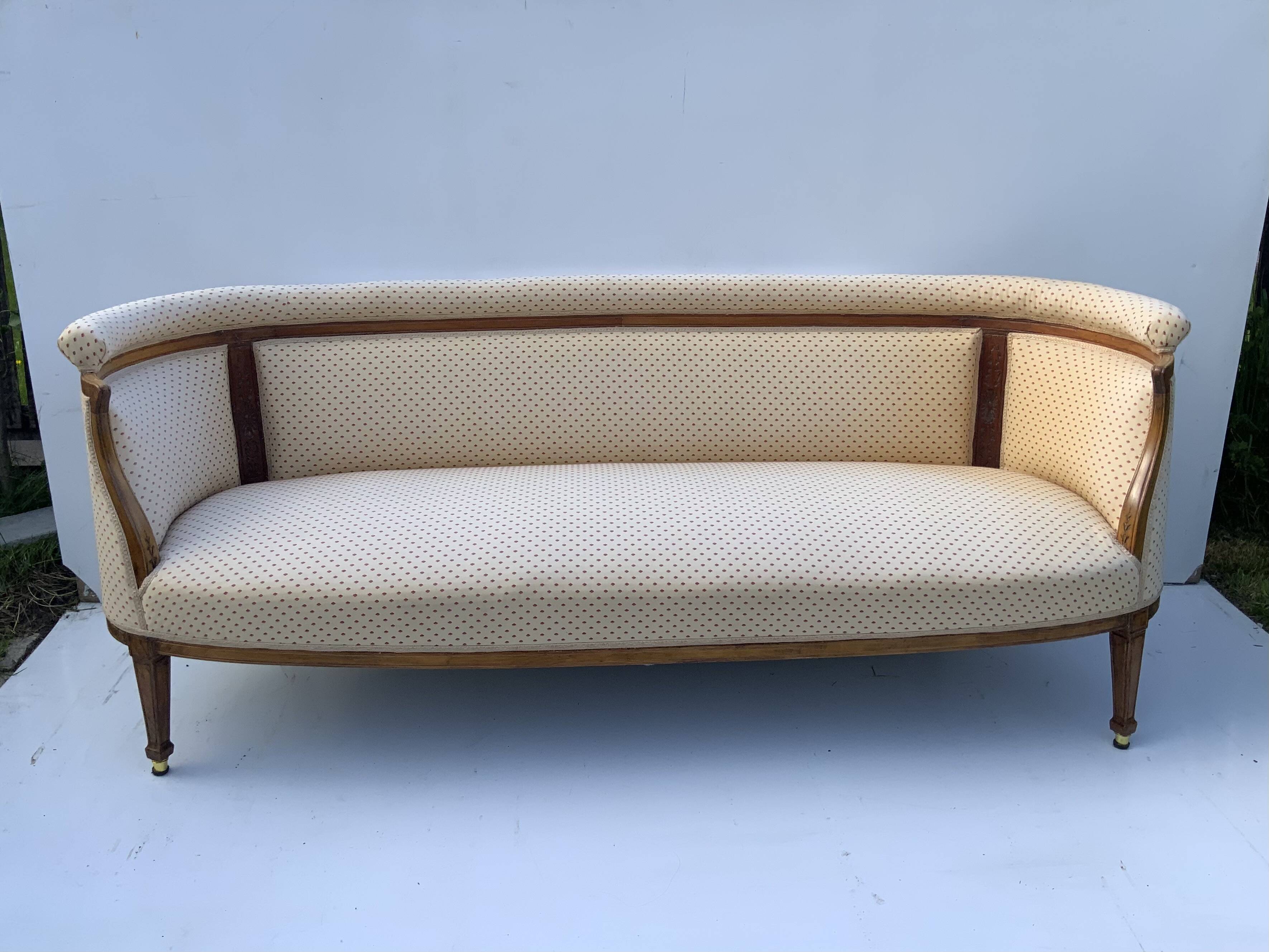 Antique Swedish sofa 3 seater late 1800s