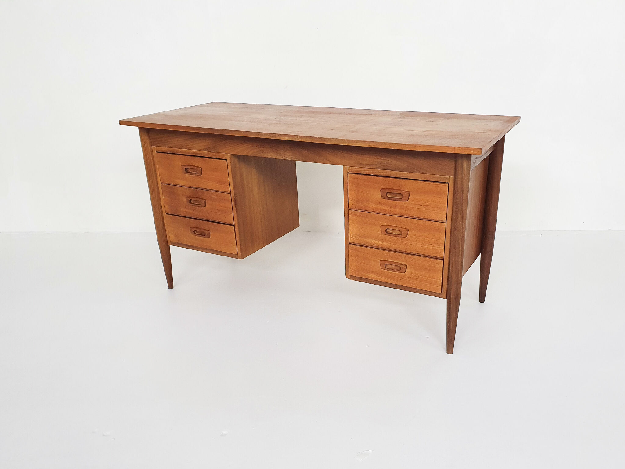 Mid-century teak desk, The Netherlands 1950's