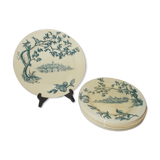 Lot of 8 flat plates iron earth Sce Maurice