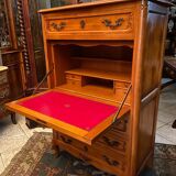 Louis XV style solid cherry wood secretary