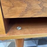 Spindle-legged bedside table from the 60s/70s.