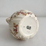 Pot à lait pichet en terre de fer polychrome "Louis VX" U&C Sarreguemines