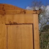 3-in-1 furniture: chest of drawers, secretary, and display cabinet, in walnut.