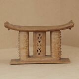 African Ashanti monoxyl stool in solid wood circa 1950