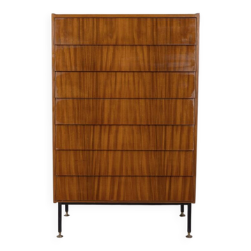 Vintage 1960s Italian-designed teak wood chest of drawers