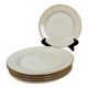 5 assiettes en grès beige - Tulowice Poland