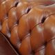English style cowhide Chesterfield sofa