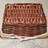 Dressed wicker baskets with two handles
