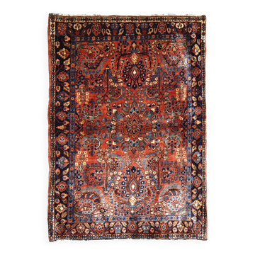 Handmade antique Persian Sarouk rug 3.4' x 5.3' (103cm x 161cm) 1920s - 1B697