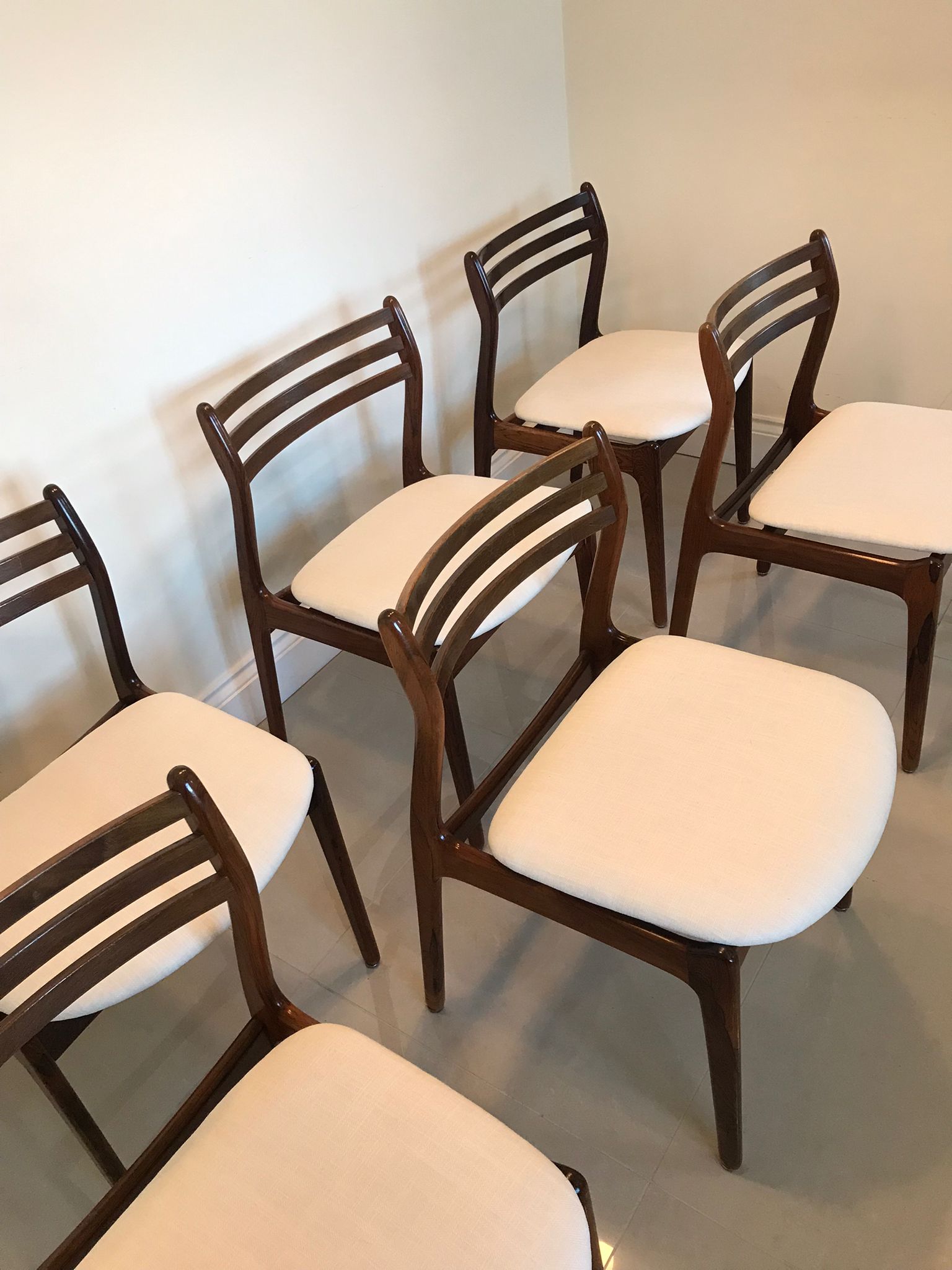 Set Of 6 Danish Rosewood Chairs By P.E. Jorgensen For Farso Stolefabrik