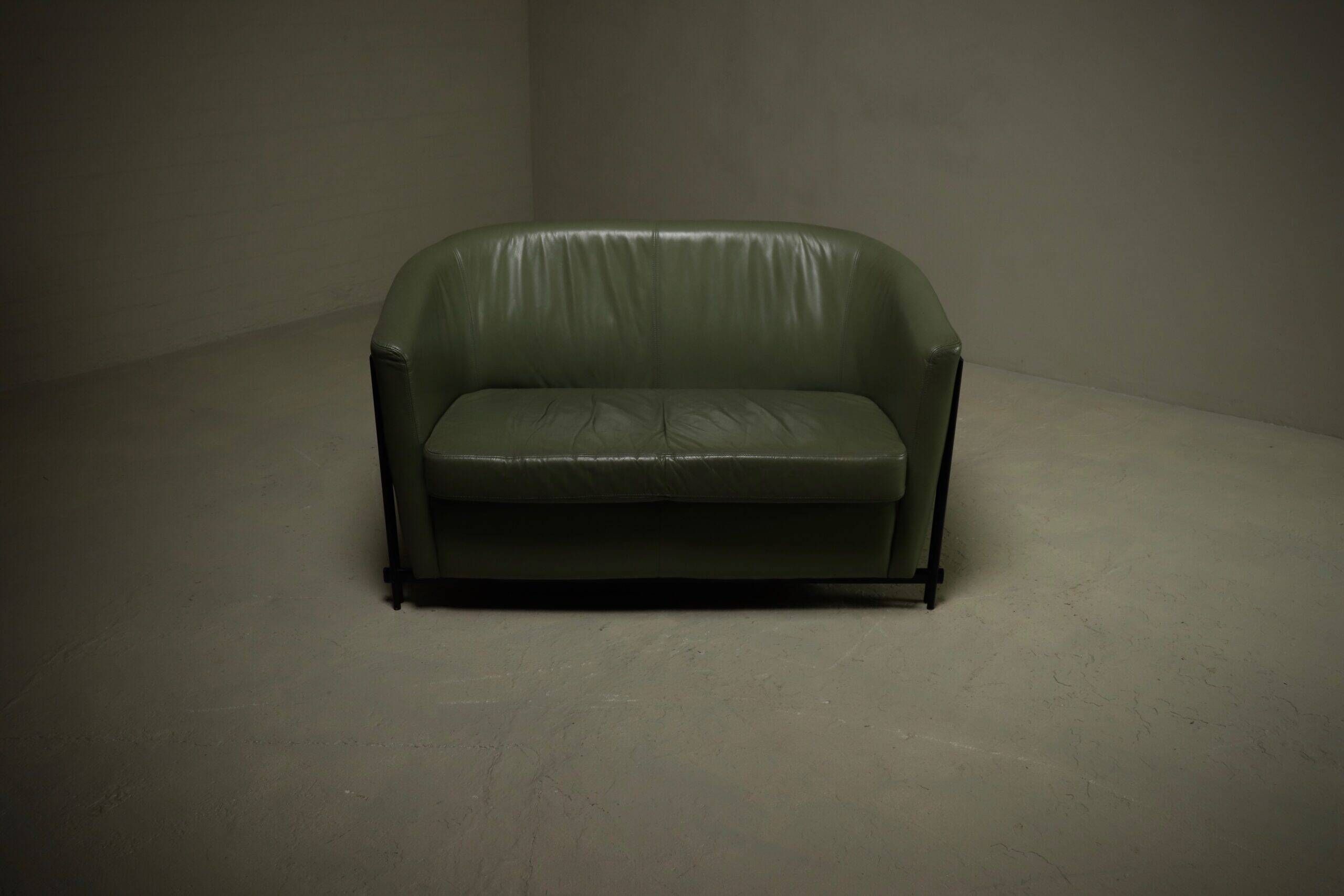 Canapé en cuir postmoderne par Touche années 1980