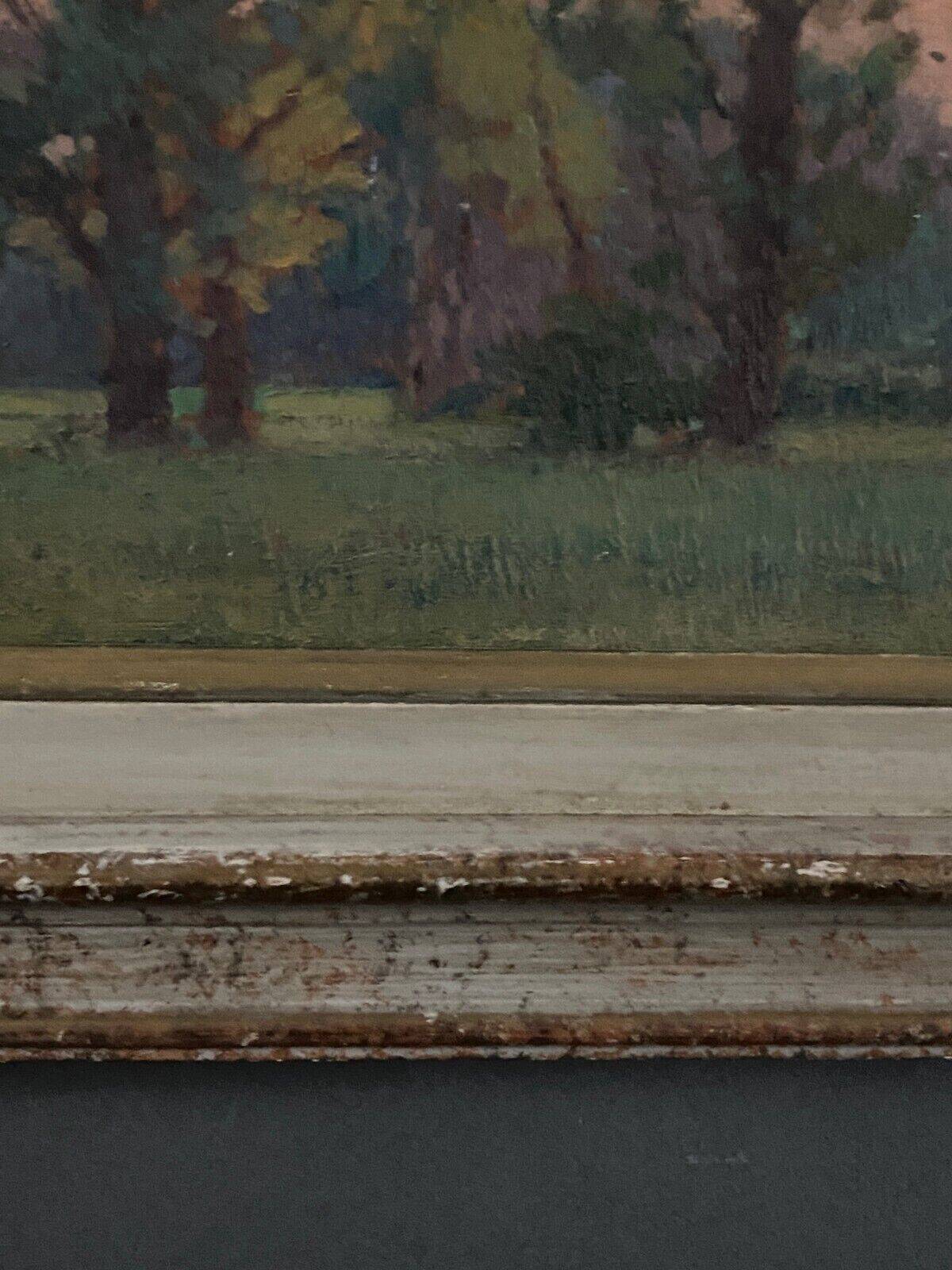 Oil on cardboard by J. Berges undergrowth offered to Guillot de Raffaillac