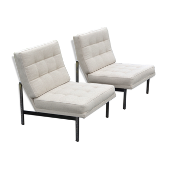 Pair of "Parallel bar" armchairs by Florence Knoll, Knoll International edition