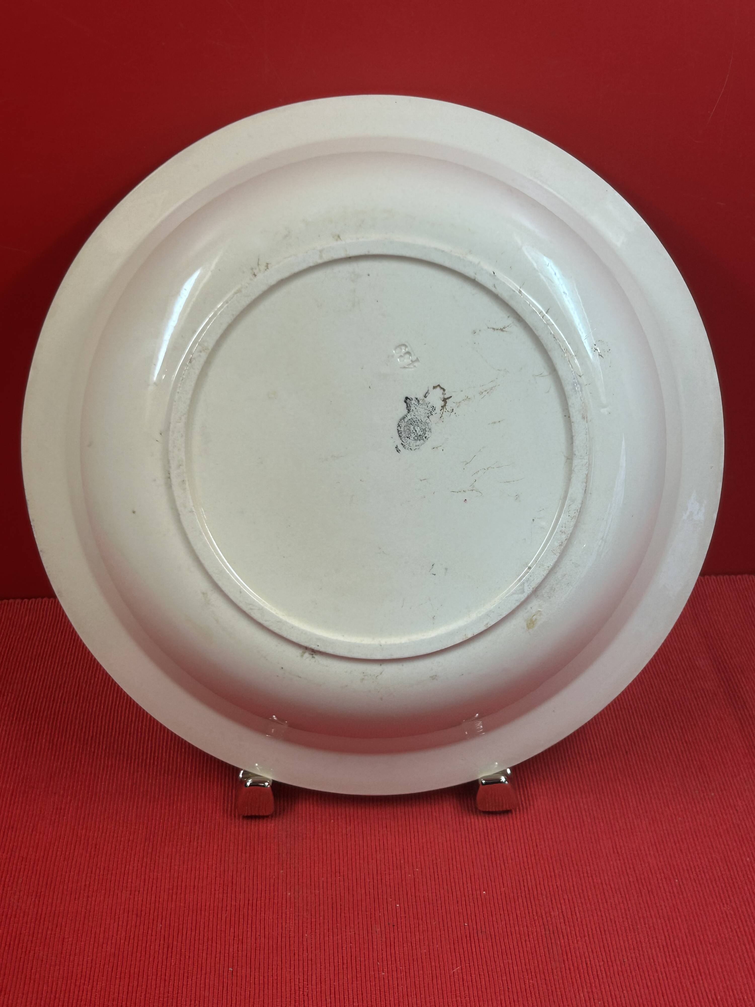 Hollow round plate in Badonviller earthenware Ø 27.8 cm