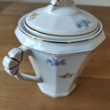 Porcelain sugar bowl with floral decoration