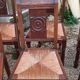6 chaises et deux fauteuils brutaliste