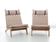 Pair of Scandinavian armchairs GE 375, with 1 pair of armrests.