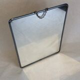 Barber mirror with chain, 28.5x22.5cm