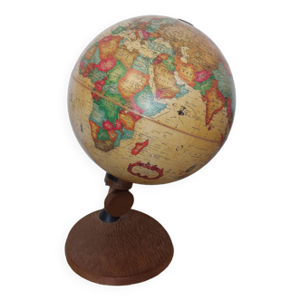 Vintage illuminated globe, San-Globe Denmark, 1981
