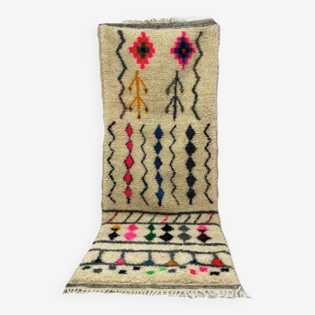 Handmade wool Berber rug 300 X 100 CM