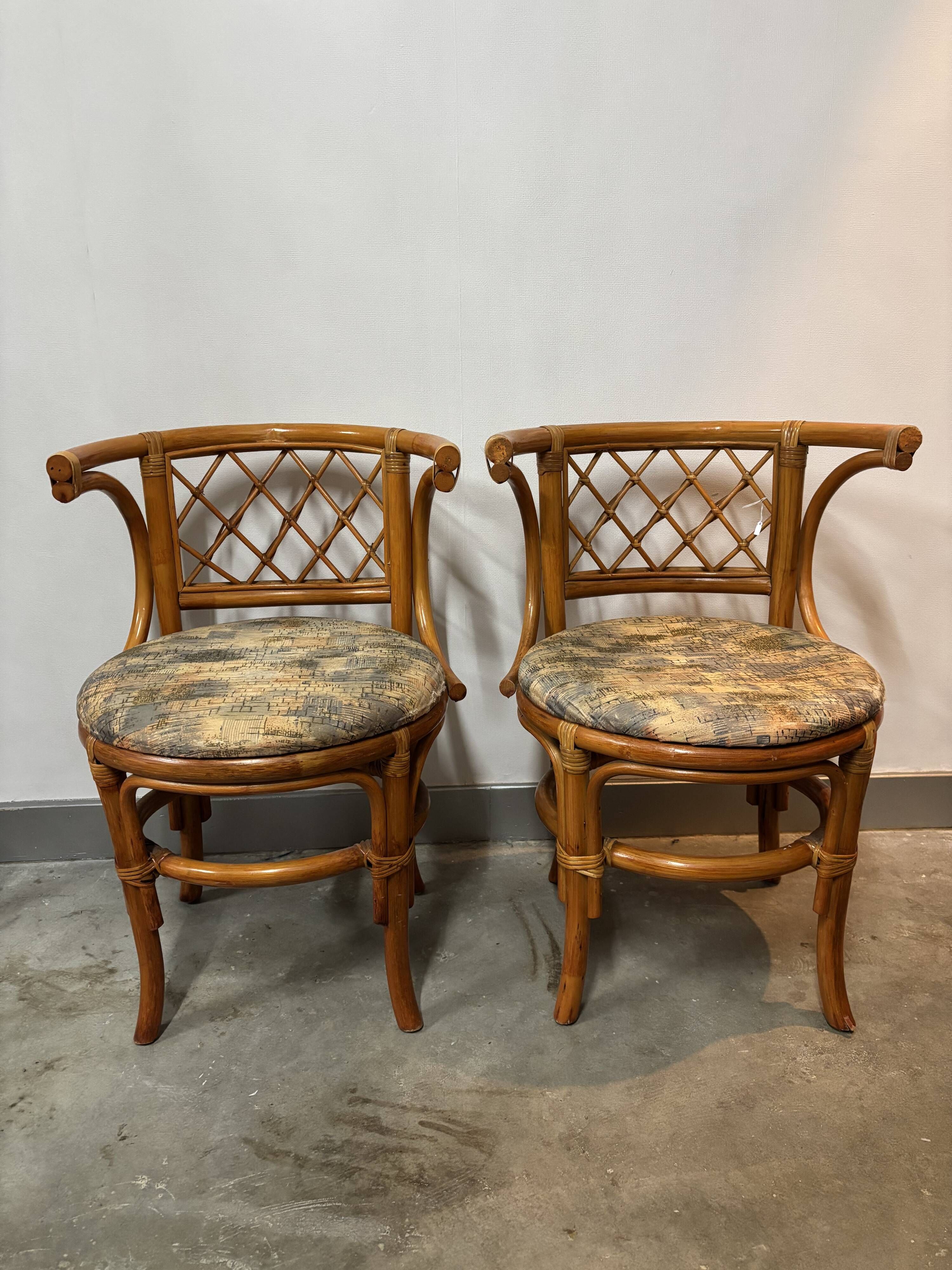 Paire fauteuils bistrot vintage