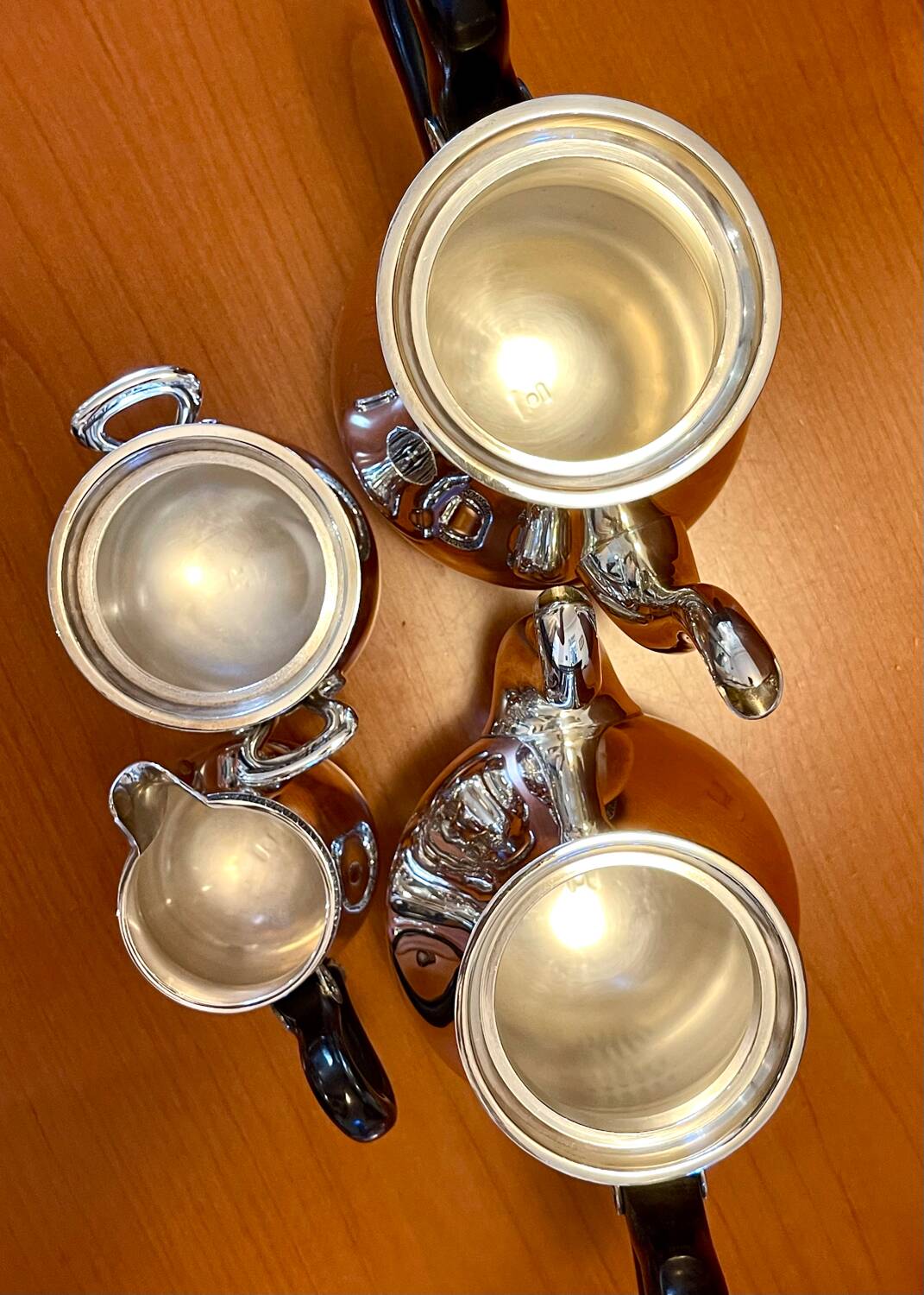 Christofle Malmaison 5-piece coffee and tea service with tray