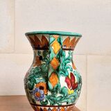 Vase jug with handle – floral decoration, signed Cerart Monaco ⎥1960s