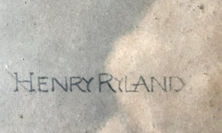 Henri Ryland, Portrait of a young woman, engraving, nineteenth century