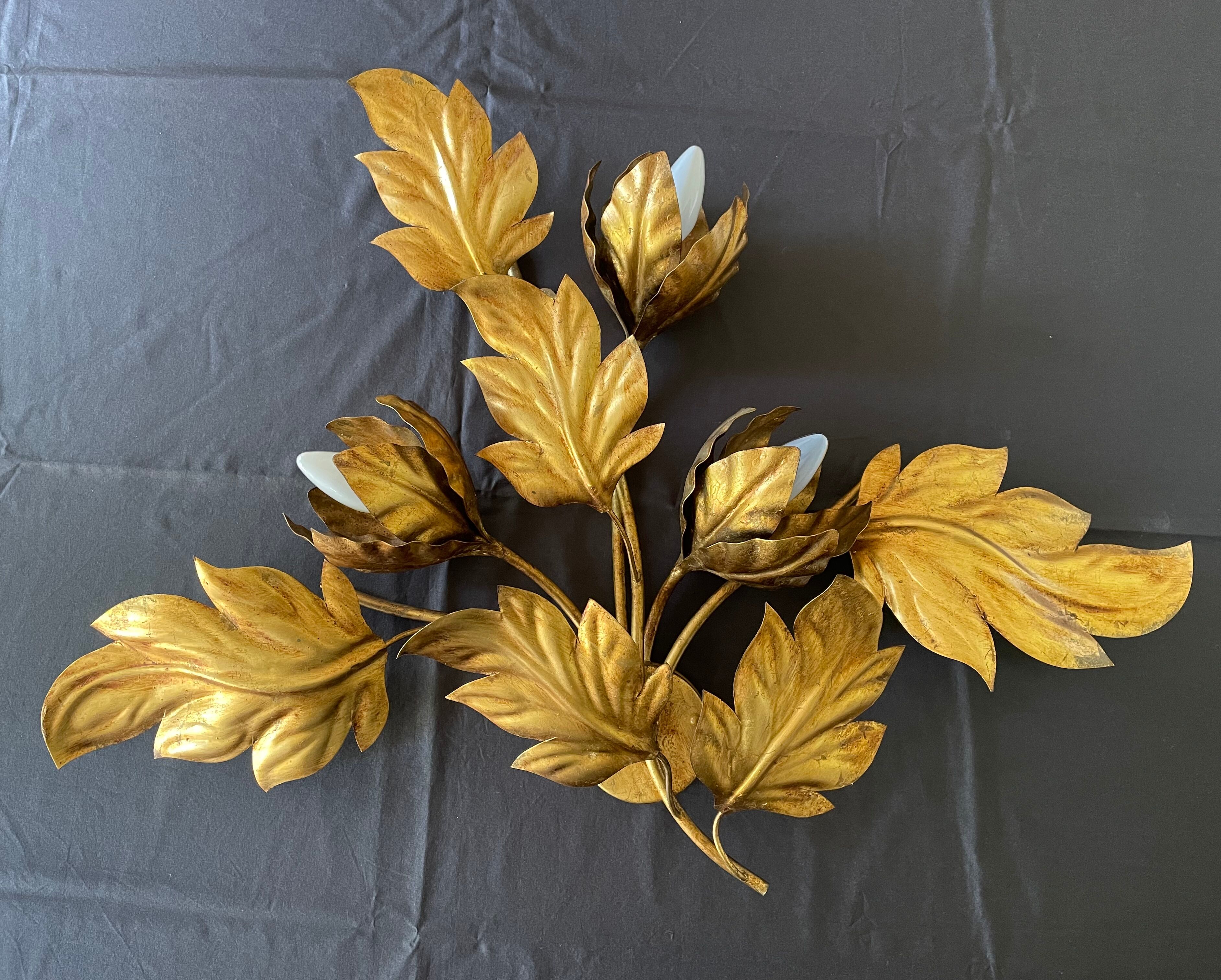 Metal wall lamp by Hans Kögl 1970