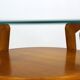 Mid-century round glass top coffee table from jitona, 1960s