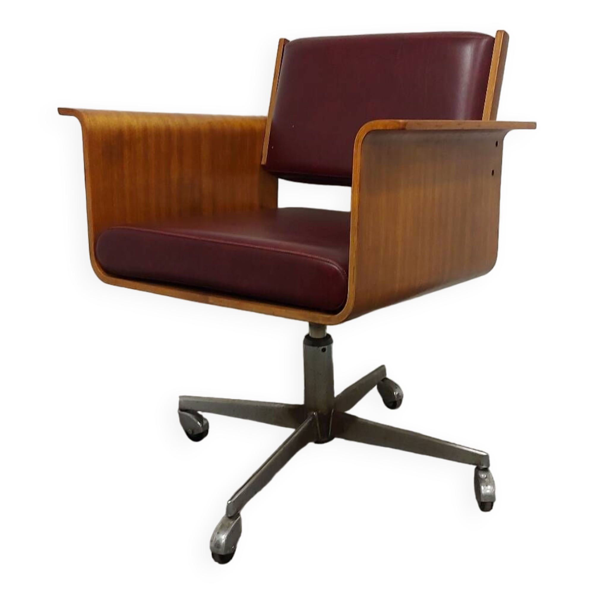 Chaise avec accoudoirs (pivotante), années 1970