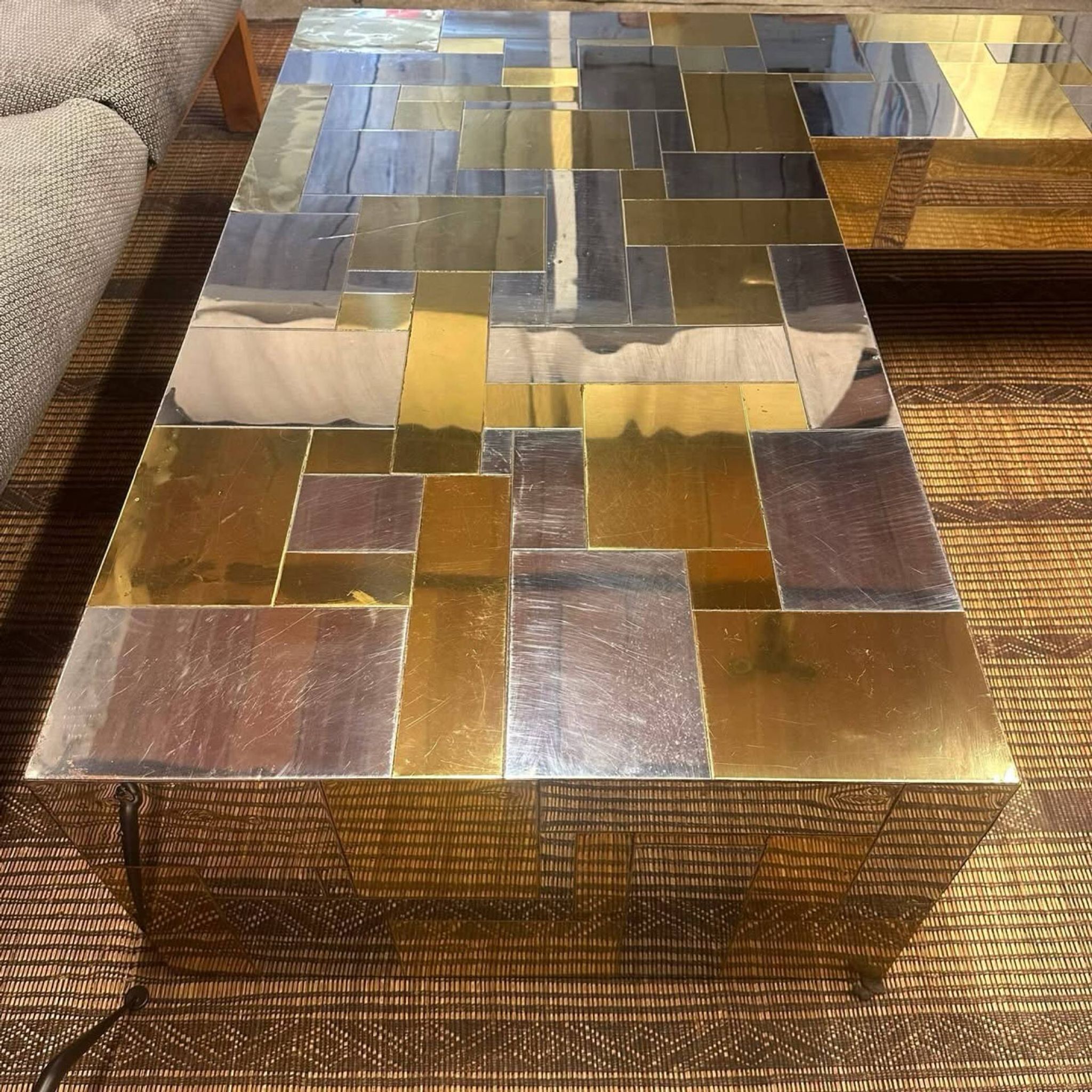 Table basse « cityscape » par Paul Evans, 1970