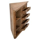 Wooden corner cabinet with 8 drawers